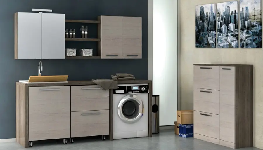 Arredare stanza lavanderia, mobili e soluzioni salvaspazio
