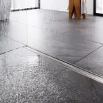 Doccia a pavimento con scarico invisibile